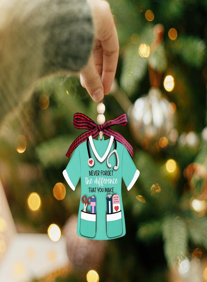 KATLADIZ Nurse Ornament - Nurse Ornaments for Christmas Tree - Gifts for Nurses Female - Nurses Preceptor Practitioner Nicu RN Gifts for Women - Nursing Ornaments for Tree - Wood Ornament 2025 - Image 5